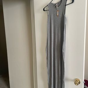Long gray maxi skims dress
